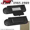 21-74003-973 SAND BEIGE 1985-89 - 1983-86 CONVT. MUSTANG SUNVISORS WITH MIRRORS SEAT VINYL - image 1