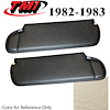 21-74203-3407 OPAL WHITE 1982-83 - 1983-86 CONVT. MUSTANG SUNVISORS WITHOUT MIRROR SEAT VINYL - image 1