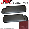 21-74203-6244 SCARLET RED 1986-92 - 1983-86 CONVT. MUSTANG SUNVISORS WITHOUT MIRROR SEAT VINYL - image 1