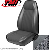 43-73404-955-71 CHARCOAL 1984-86 BA - 1983-84 MUSTANG STANDARD HIGH BACK BUCKETS SEATS ONLY CLOTH W/ VINYL TRIM - image 1