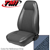 43-73404-970-73 ACADEMY BLUE 1983-84 BB - 1983-84 MUSTANG STANDARD HIGH BACK BUCKETS ONLY CLOTH W/ VINYL TRIM - image 1