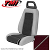 43-73604-592-593-56W CANYON RED W/ GRAY PIPING 1985-86 PD - 1985-86 MUSTANG GT ARTICULATED SPORT BUCKET SEATS ONLY ALL CLOTH - image 1
