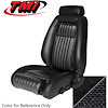 43-73625-958-70 BLACK 1990-92 DJ - 1990-91 MUSTANG COUPE GT & LX SEAT UPHOLSTERY WITH PULL-OUT KNEE BOLSTERS CLOTH - image 1