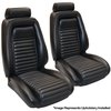 43-74630-958 BLACK 1990-92 CJ - 1990-91 MUSTANG CONVERTIBLE GT & LX SEAT UPHOLSTERY WITH PULL-OUT KNEE BOLSTERS VINYL - image 1