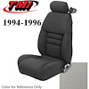 43-76604-L965 1994-96 MUSTANG GT FRONT BUCKET SEAT OXFORD WHITE LEATHER UPHOLSTERY LARGE HEADREST COVERS INCLUDED - image 1