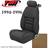 43-76604-L261 1994-96 MUSTANG GT FRONT BUCKET SEAT SADDLE LEATHER UPHOLSTERY LARGE HEADREST COVERS INCLUDED - image 1