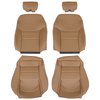 43-76304-6873 1994-96 MUSTANG GT FRONT BUCKET SEAT SADDLE VINYL UPHOLSTERY LARGE HEADREST COVERS INCLUDED - image 1