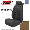 43-76324-6873-PONY 1994-96 MUSTANG GT COUPE FULL SET SADDLE VINYL UPHOLSTERY FRONT & REAR WITH EMBRO - image 1