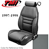 43-76307-6687 1997-98 MUSTANG GT FRONT BUCKET SEAT OPAL GRAY VINYL NON-OE UPHOLSTERY SMALL HEADREST COVERS INCLUDED - image 1