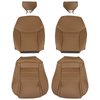 43-76307-6873 1997-98 MUSTANG GT FRONT BUCKET SEAT SADDLE VINYL NON-OE UPHOLSTERY SMALL HEADREST COVERS INCLUDED - image 1