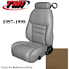 43-76327-6873 1997-98 MUSTANG GT COUPE FULL SET SADDLE VINYL NON-OE UPHOLSTERY FRONT & REAR - image 1