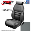43-76327-6687-PONY 1997-98 MUSTANG GT COUPE FULL SET OPAL GRAY VINYL NON-OE UPHOLSTERY FRONT & REA R - image 1
