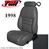 43-77628-L958 1998 MUSTANG GT CONVERTIBLE FULL SET BLACK LEATHER UPHOLSTERY W/PONY LOGO FRONT & REAR - image 1