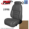 43-77628-L261-PONY 1998 MUSTANG GT CONVERTIBLE FULL SET SADDLE LEATHER UPHOLSTERY W/PONY LOGO FRONT - image 1