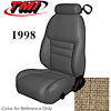 43-76708-74 1998 MUSTANG GT FRONT BUCKET SEAT SADDLE TWEED NON-OE CLOTH UPHOLSTERY SMALL HEADREST COVERS INCLUDED - image 1