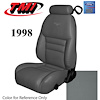 43-77328-6687-PONY 1998 MUSTANG GT CONVERTIBLE FULL SET OPAL GRAY VINYL UPHOLSTERY FRONT & REAR WITH - image 1