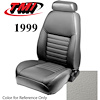 43-76609-L965 1999 MUSTANG GT FRONT BUCKET SEAT OXFORD WHITE LEATHER UPHOLSTERY SMALL HEADREST COVERS INCLUDED - image 1