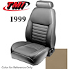 43-76609-L262 1999 MUSTANG GT FRONT BUCKET SEAT MEDIUM PARCHMENT LEATHER UPHOLSTERY SMALL HEADREST COVERS INCLUDED - image 1