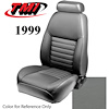 43-76309-6890 1999 MUSTANG GT FRONT BUCKET SEAT MEDIUM GRAPHITE VINYL UPHOLSTERY LARGE HEADREST COVERS INCLUDED - image 1