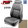 43-76309-7221-PONY 1999 MUSTANG GT FRONT BUCKET SEAT MEDIUM PARCHMENT VINYL UPHOLSTERY W/PONY LOGO L - image 1