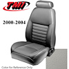43-76600-L965 2000-04 MUSTANG GT FRONT BUCKET SEAT OXFORD WHITE LEATHER UPHOLSTERY SMALL HEADREST COVERS INCLUDED - image 1