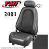 43-76801-6042-6042P 2001 MUSTANG BULLITT FRONT BUCKET SEAT DARK CHARCOAL VINYL UPHOLSTERY WITH PERFORATED VINYL INSERTS - image 1