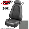 43-76801-6890-6890P 2001 MUSTANG BULLITT FRONT BUCKET SEAT MEDIUM GRAPHITE VINYL UPHOLSTERY WITH PERFORATED VINYL INSERTS - image 1