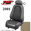 43-76801-7221-7221P 2001 MUSTANG BULLITT FRONT BUCKET SEAT MEDIUM PARCHMENT VINYL UPHOLSTERY WITH PERFORATED VINYL INSERTS - image 1