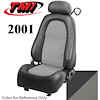 43-76501-6042-7042 2001 MUSTANG COBRA FRONT BUCKET SEATS DARK CHARCOAL VINYL UPHOLSTERY WITH UNISUEDE DARK CHARCOAL INSERTS - image 1