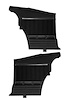 11-80019-2295-99-RS-SGR Standard Sport XR Rear Quarter Panels 1968-1969 Chevy Camaro [Black Madrid Vinyl - Black Suede w/ Red St - image 1