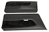 11-70000-6525-99-BKS 1964 1/2-66 MUSTANG COUPE CONVERTIBLE FASTBACK SPORT R DOOR PANEL. BLACK VINYL BLACKE SUEDE BLACK STITCHING - image 1