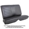 46-70810-2295-RS Rear Seat Upholstery Cruiser Collection 1964-1973 Ford Mustang Fastback [Black Madrid Vinyl w/Red Stitch] - image 1