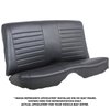 46-80802-2295-BS 48 in. Rear Seat Upholstery Cruiser Collection 1968 Chevy Camaro Hardtop [Black Madrid Vinyl w/Blue Stitch] - image 1