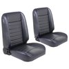 47-9250-2295-BS Pro-Classic Bucket Seats Cruiser Collection Universal [Black Madrid Vinyl w/Blue Stitch] - image 1