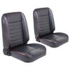 47-9250-2295-RS Pro-Classic Bucket Seats Cruiser Collection Universal [Black Madrid Vinyl w/Red Stitch] - image 1