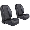47-9251-2295-BKS Pro-Low Back Bucket Seats Cruiser Collection Universal [Black Madrid Vinyl w/Black Stitch]