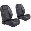 47-9251-2295-BS Pro-Low Back Bucket Seats Cruiser Collection Universal [Black Madrid Vinyl w/Blue Stitch] - image 1