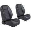 47-9251-2295-RS Pro-Low Back Bucket Seat Cruiser Collection Universal [Black Madrid Vinyl w/Red Stitch] - image 1
