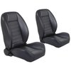 47-9251-2295-WS Pro-Low Back Bucket Seats Cruiser Collection Universal [Black Madrid Vinyl w/White Stitch] - image 1