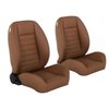 47-9251-511-BRS Pro-Low Back Bucket Seats Cruiser Collection Universal [Saddle Brown Yinyl w/Brown Stitch] - image 1