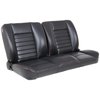 47-9252-2295-RS 55 in. Split Back Bench Seat Cruiser Collection Universal [Black Madrid Vinyl w/Red Stitch] - image 1