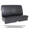 46-84801-2295-RS Rear Seat Upholstery Cruiser Collection 1966-1967 Chevy Chevy II Hardtop [Black Madrid Vinyl w/Red Stitch] - image 1