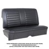 46-84801-2295-WS Rear Seat Upholstery Cruiser Collection 1966-1967 Chevy Chevy II Hardtop [Black Madrid Vinyl w/White Stitch] - image 1