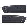 10-70805-6500 Door Panels, Front Only 1965 Ford Mustang, Black Carbon Fiber Vinyl - image 1