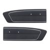 10-70806-6500 Door Panels, Front Only 1966 Ford Mustang, Black Carbon Fiber Vinyl - image 1