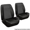 43-80707-2295 Front Sport II Bolstered Upholstery, OE Pattern  1967-1968 Chevy Camaro Coupe, Black Madrid Vinyl - image 1