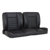 47-9740-6525-RS 55" Split Back Bench Seat, Sport Pattern  Universal, Charcoal Black Verona Vinyl W/Red Stitch - image 1