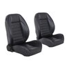 47-9000-2295-BS Pro-Low Back Bucket Seats, Sport Pattern  Black Madrid Vinyl W/Blue Stitch - image 1