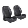 47-9000-958-BKS Pro-Low Back Bucket Seats, Sport Pattern  Black Sierra Vinyl W/Black Stitch - image 1