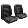 47-9700-6525-BS Pro-Classic Bucket Seats, Sport Pattern  Charcoal Black Verona Vinyl W/Blue Stitch - image 1